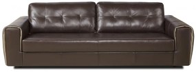 Sofá Couro Legitimo 4 Lugares - Rafaello Couro Natural Marrom