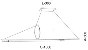 Pendente Retangular Para Tubular T8 60Cm 110X26X31Cm |Old Artisan Pd-5... (PRETO)