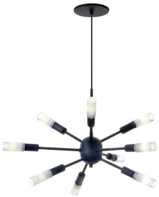 Pendente Flash 58X58X35Cm Sputnik Com Tubo Ponteira Acrílico Metal Alu... (MARSALA)