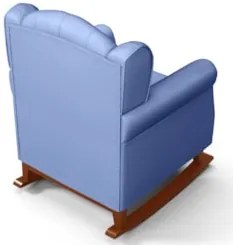Kit 02 Poltronas Amamentação Base Madeira Balanço Lucy Z39 Sintético A