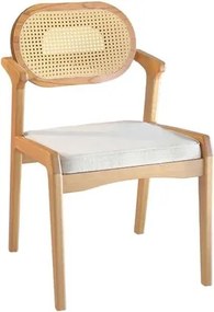 Cadeira Aria com Palha Cadeira Aria Cinamomo com Palha Linho Rústico