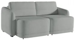 Sofá Cama Casal para Sala 196cm Polska Z08 Boucle Cinza Claro - Mpozen