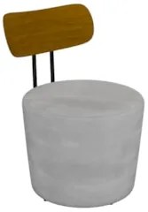 Poltrona Decorativa para Sala de Estar Redonda 53cm Le Moon Z32 Veludo
