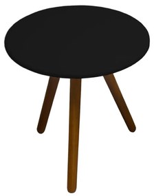 Mesa Lateral Laura Decorativa Tampo Preto Pés Palito