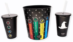 Kit Almofada Porta Pipoca Harry Potter Hogwarts Casas