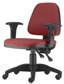 Cadeira Sky com Bracos Assento Courino Vermelho Base Nylon Arcada - 54798 Sun House