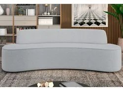 Sofá 2 Lugares para Sala de Estar Living 150cm Koane D06 Linho Cinza C