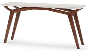 Aparador Olegario Cor Castanho Com Vidro Branco 160cm - 76754 Sun House