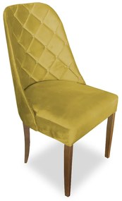 kit com 6 Cadeiras de Jantar Dublin Suede Amarelo