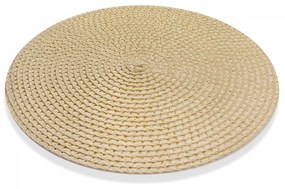 Jogo Americano Redondo de Plástico Creme 38 cm - D'Rossi