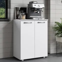 Balcão de Cozinha Com Tampo 61cm 2 Portas Cesare Branco A15 - Mpozenat