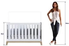 Berço 3 em 1 Mini Cama Sofá Certificado Inmetro Favo de Mel 001 Branco