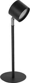 Luminaria De Mesa Led Aluminio Preto 5W 3000K Aurora