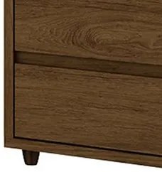 Mesa de Cabeceira 2 Gavetas Campeche Castanho - Henn