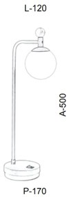 Abajur Detalhe Madeira 12X50X1714Cm Metal E Globo Ø10Cm 01Xg9 |Old Art... (BRANCO / DOURADO BRILHO, FOSCO (BRANCO))