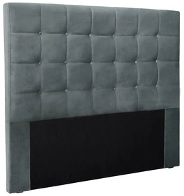 Cabeceira Cama Box Queen 160 cm Verona Veludo S04 - D'Rossi - Cinza
