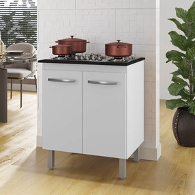 Cozinha Íris Completa com Balcão Rosa e Cooktop 5 Bocas MB1 300cm