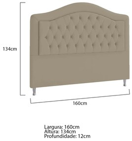 Cabeceira Queen Ághata P04 160 cm Suede - ADJ Decor