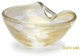 Bowl 1 Transparente Áureo Murano Cristais Cadoro BOWL 1 AUREO TR-LV