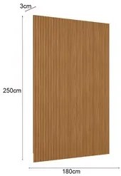 Painel Ripado Decorativo Sala Quarto 180x250cm Prime Plus L06 Nature F