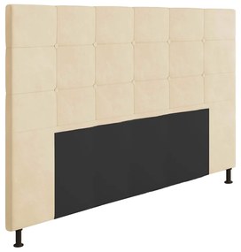Cabeceira Casal Queen Cama Box 160cm para Quarto Stambul Suede M11 - D'Rossi - Bege