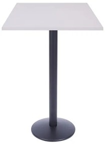 Mesa Bistro Luisiana com Tampo Quadrado Branco de 70cm Base Ferro Preta - 60582 Sun House
