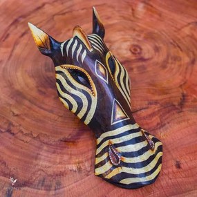 Cabeça De Zebra Listrada 30cm