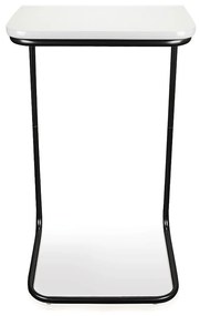 Mesa Lateral Tampo Multiuso para Sofá Base Dourado - D'Rossi - Preto