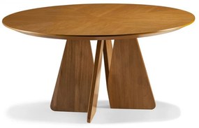 Mesa de Jantar Beatrice Redonda Tampo Laminado Estrutura Madeira Jequitibá