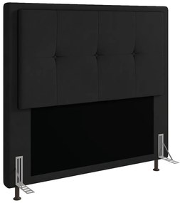 Cabeceira Ametista Para Cama Box Casal 140 cm Suede Preto - D'Rossi