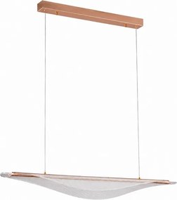 Pendente Led Aluminio Acrilico Dourado 21W 3000K Sailia