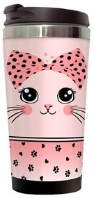 Copo Térmico 500ml Inox Gatinha Miau