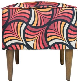 Puff Quadrado Milão Suprema em Suede com Pés Palito - Leque