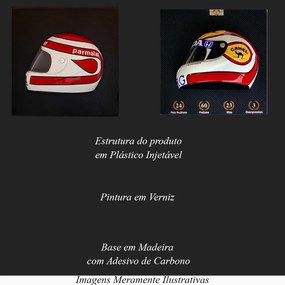 Conjunto de 2 Quadros 3D Helmet NP BT52 e 88 Branco G53 - Gran Belo