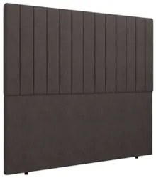 Cabeceira Cama Box Queen 160cm Estofada Plutus Boucle Marrom Z04 - Mpo