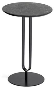 Mesa Lateral Lux Alta Tampo Mámore Nero Base Preto - 78896 Sun house