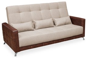 Sofá-Cama 2,00 m  3 Lugares Luxury - Linho Marrom Compose Whisky