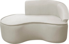 Divã Recamier Curvo Sala de Estar Recepção Marrocos 160cm Lado Esquerdo Linho
