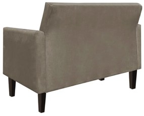 Namoradeira Jade 02 Lugares Suede Marrom Rato Pés Chanfrado Tabaco - D'Rossi