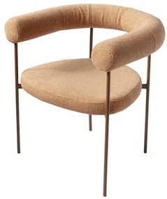 Cadeira Curva Outono Base Aço Carbono Marrom - 73956 Sun House