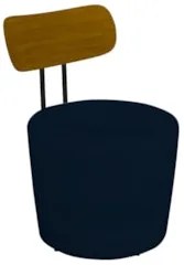Poltrona Decorativa para Sala de Estar Redonda 53cm Le Moon Z32 Veludo