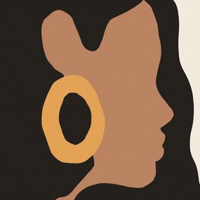 Quadro Decorativo em Canvas Desenho Rosto Mulher 80x55 cm - D'Rossi