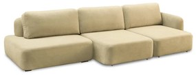 Sofá Decorativo Santiago 5 Lugares 342cm Sala de Estar Retrátil Modulado Bouclê Bege G89 - Gran Belo