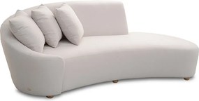 Sofá Sala de Estar Living Design Moderno 250cm com Almofadas Trinity Veludo Bege G93 - Gran Belo