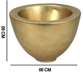 Centro de Mesa Decorativo em Cerâmica Cobre Antigo 09x08 cm - D'Rossi