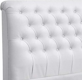 Cabeceira Paris Cama Box Solteiro 90cm Corino Branco M11 - D'Rossi