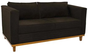 Sofá 2 Lugares Europa Corano Marrom ADJ Decor