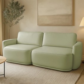 Sofá 2 Lugares Orgânico 174cm Modulado para Sala Brumma Bouclê  K01 - D'Rossi - Verde