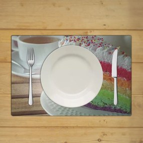 Jogo Americano Decorativo Com 06 Un. para Prato e Copos Bolo Colorido  - D'Rossi