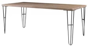 Mesa Jantar Bronx Madeira Driftwood Pes Aco Grafite 190cm - 38358 Sun House